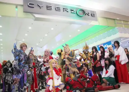 A group of cosplayers
