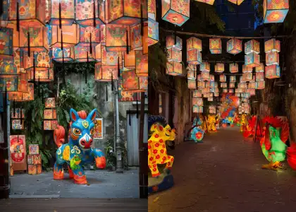 Photos of the art installation at Kwai Chai Hong