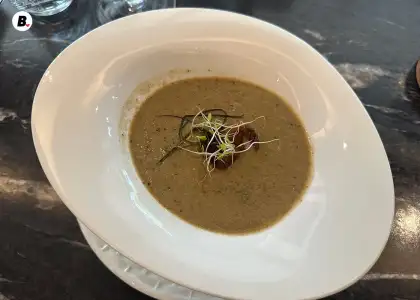 A photo of a mushroom soup