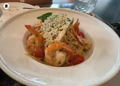 A photo of a pasta dish