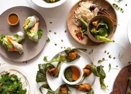 A photo of sustainable and healthy dishes