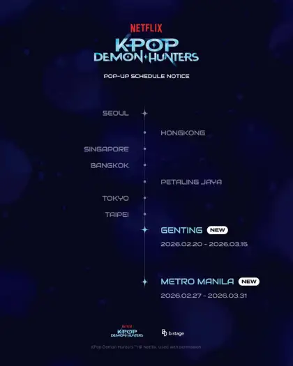 Updated poster of the "KPop Demon Hunters" Pop Up