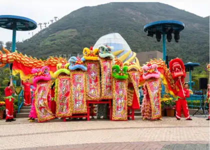 ocean park lion dance