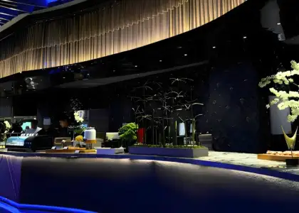 A buffet station at NYX