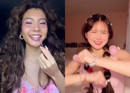 Two content creators doing two versions of "Kikay" makeup