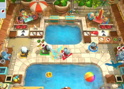 A layout of "Overcooked! All You Can Eat"