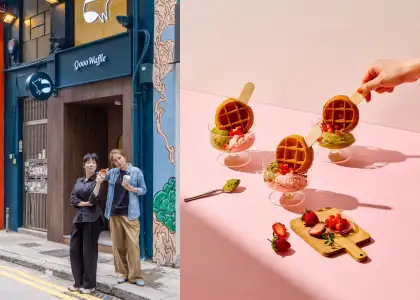 OOOO Waffle founders and HK exclusive menu