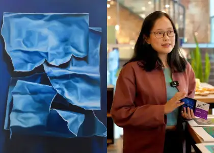 A contemporary artist whose work focuses on paper