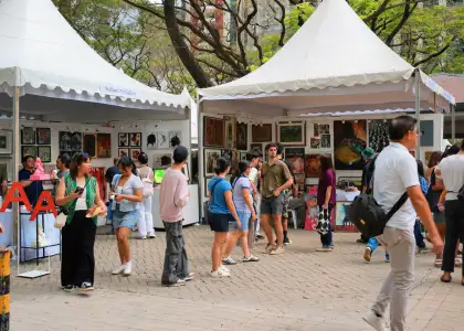 People roaming around the park