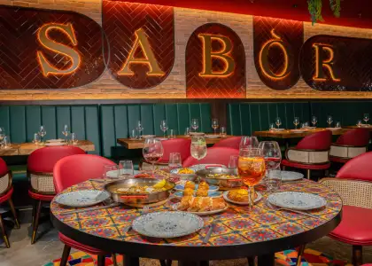 Interiors of a new Spanish restaurant in Singapore