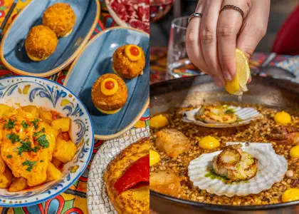 Two Spanish food items in the menu