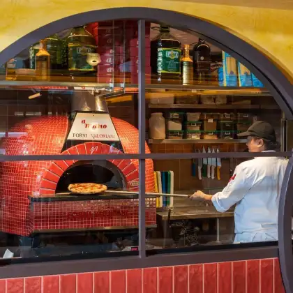 A look into A Mano's traditional pizza oven