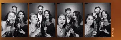 Black and white photo strip