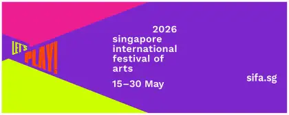 A pink, purple, and neon green colored poster