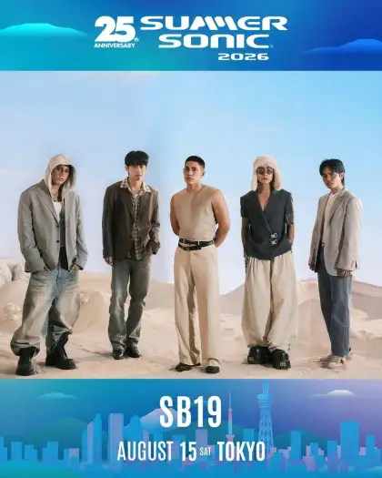SB19's announcement poster for Summer Sonic Tokyo 2026