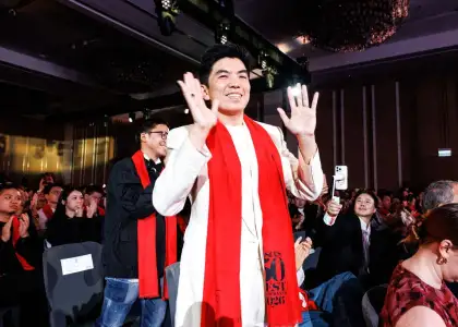 Chef Thitid ‘Ton’ Tassanakajohn accepts Asia's 50 Best Restaurants Chefs' Choice Award at 2026 award ceremony