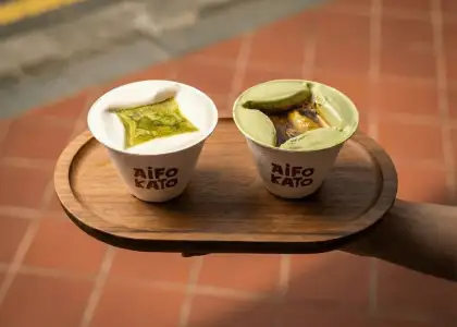 Two personalized gelato affogato