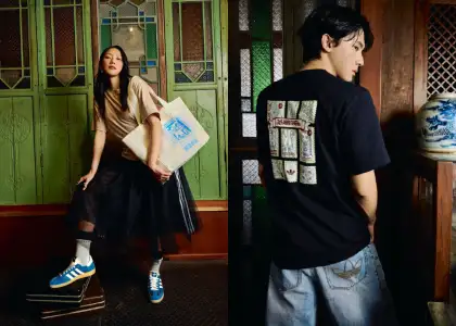Models wearing the new Peranakan collection of adidas Malaysia
