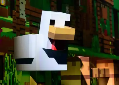 A duck from the Minecraft universe