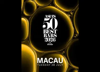 A visual representation of the Asia's 50 Best Bars event in Macau, highlighting the best bars in Asia.