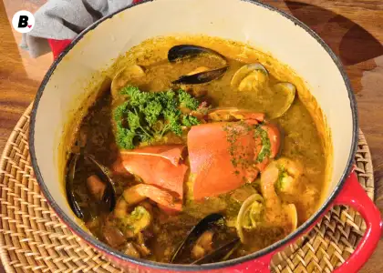 A seafood and crab stew