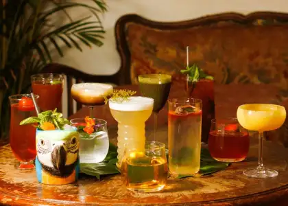 Cocktail lineup at Tropic City Bangkok