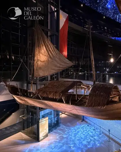 Reconstructions of a traditional balangay and a galleon