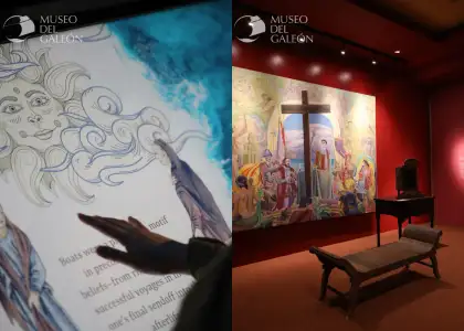 Some of the gallery installations in Museo del Galeón