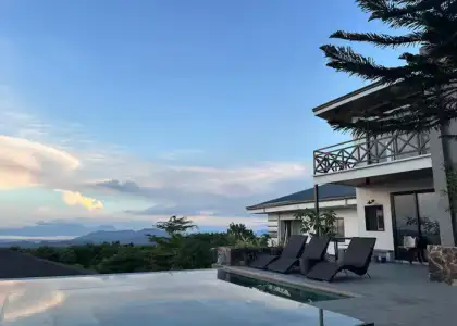 A view of the sky from the vacation home