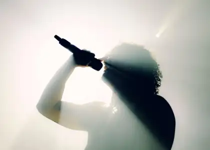 Indian rapper Hanumankind onstage