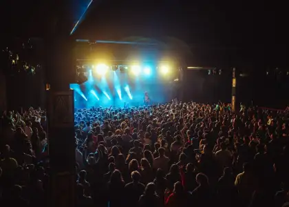 Indian rapper Hanumankind performing onstage with fans, 2026 North America ETA Tour