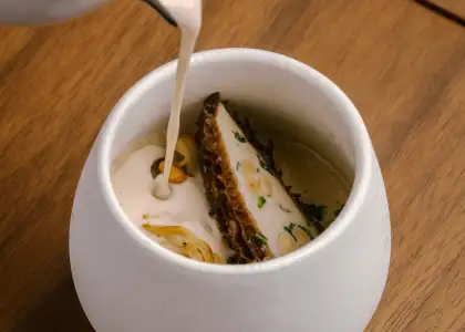 A steamed egg dish