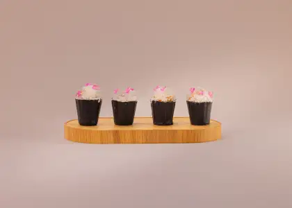 Finger food inspired by rolls with a beige backdrop