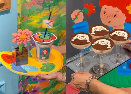 Food offerings at AT give.me.museums exhibition: artnything else? at Central Chidlom by Choco Project