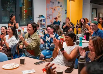 Queer trivia hosted by Prout app for Mondrian Singapore Duxton Pride celebrations