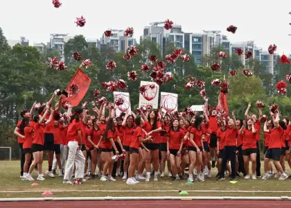 Students cheering at Sports Day at Sha Tin College - best Hong Kong International Schools - The Beat Asia