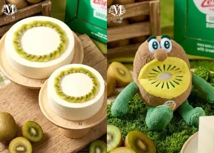 Lady M’s limited-time kiwi shortcake & plush toy