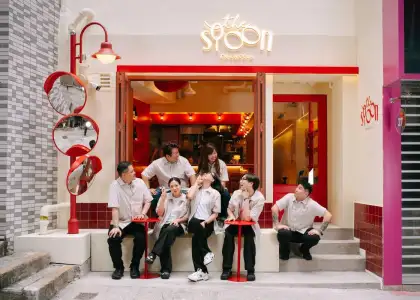 The Spoon Focaccia exteriors with staff