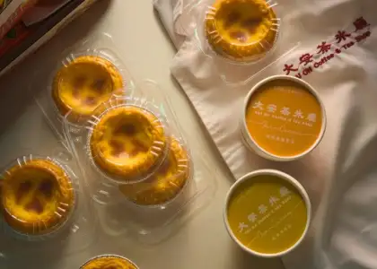 egg tarts and ice cream from Tai On Coffee & Tea Shop for HK-Themed Pop-Up 'Ice Cream Jam' at Hysan Place