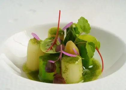vegetarian dish at YUAN fine vegetarian dining new FWD House 1881 location