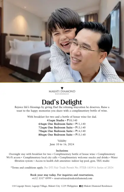 Dad's Delight Promo at Makati Diamond Residences