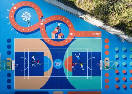 Nike Builds Sustainable Playground in Hong Kong out of Recycled Shoes 1