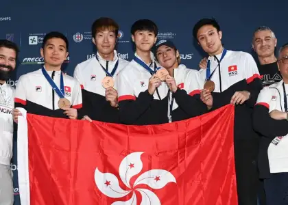 Header HK Wins Bronze at 2023 Fencing World Championships Mens Team Foil