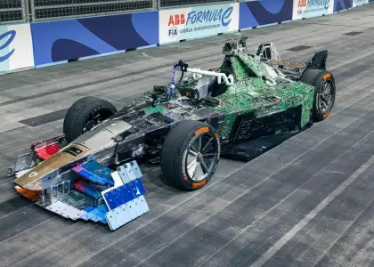 Header Lazerian Studios Recover E is a Functioning Racecar Made from E Waste