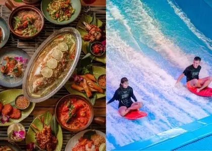 This Restaurant in AIRSIDE Mall Has an Indoor Surfing Spot