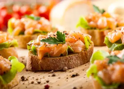 Canape with smoked salmon 2021 08 26 15 42 00 utc