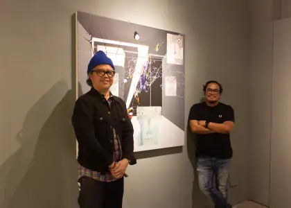 Visual artists Clarence Chun and Luis Lorenzana