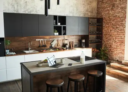 Modern kitchen interior YYH4 XQB