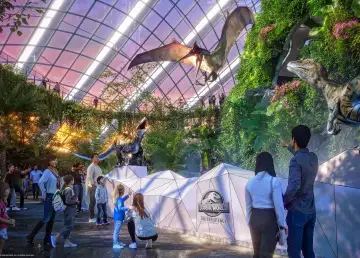 Dinosaurs Roam Cloud Forest at Gardens by the Bay on May 29