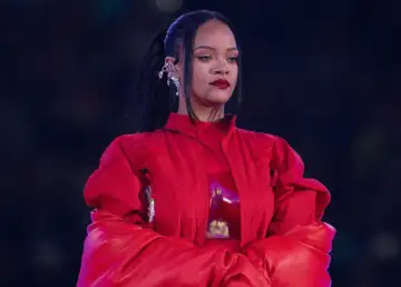 Rihanna Debuts New Fenty Velvet Liquid Lipstick at Super Bowl LVII Halftime